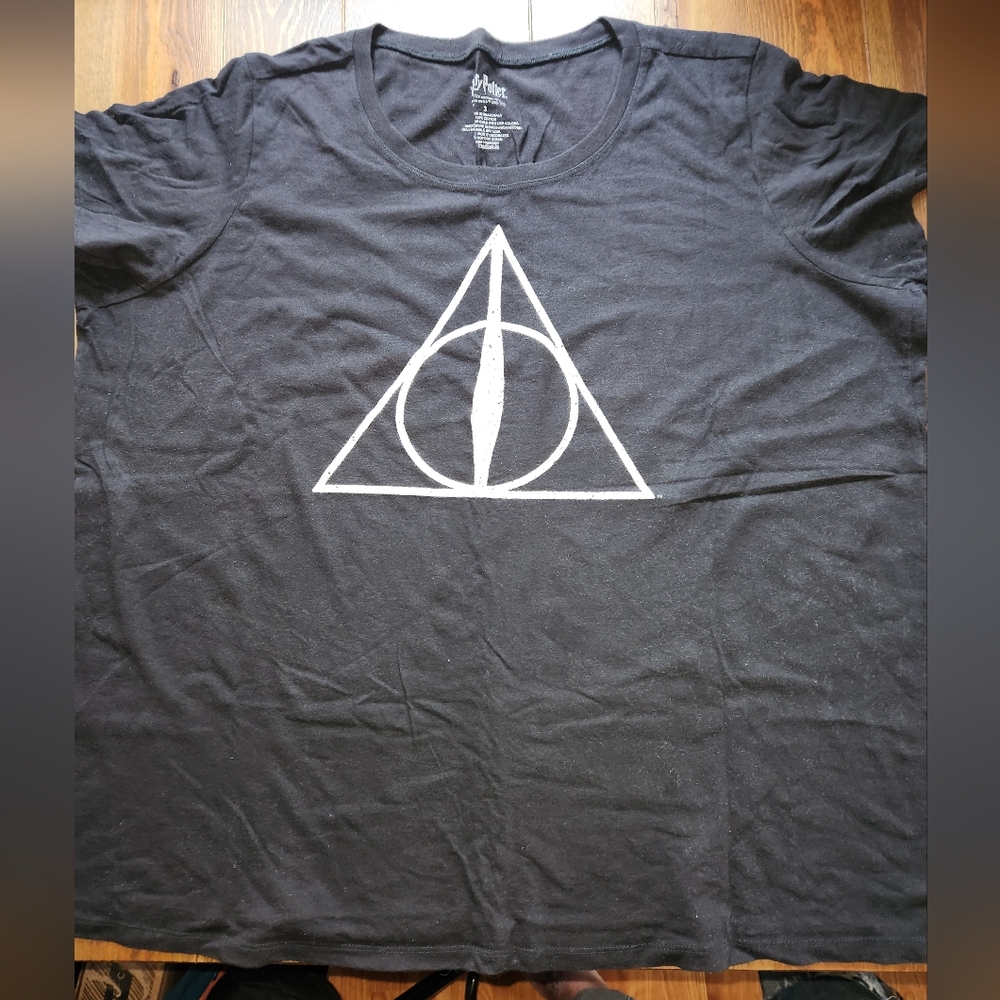 Black Harry Potter Deathly Hallows Graphic T Shirt Torrid Sz 3 Plus Size